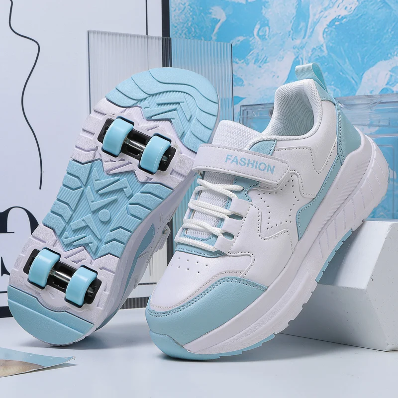 Rolschaatsschoenen voor kinderen Mode Casual Sport Kinderen 4-wielen Sneakers voor jongens en meisjes Cadeau Mooi schoeisel