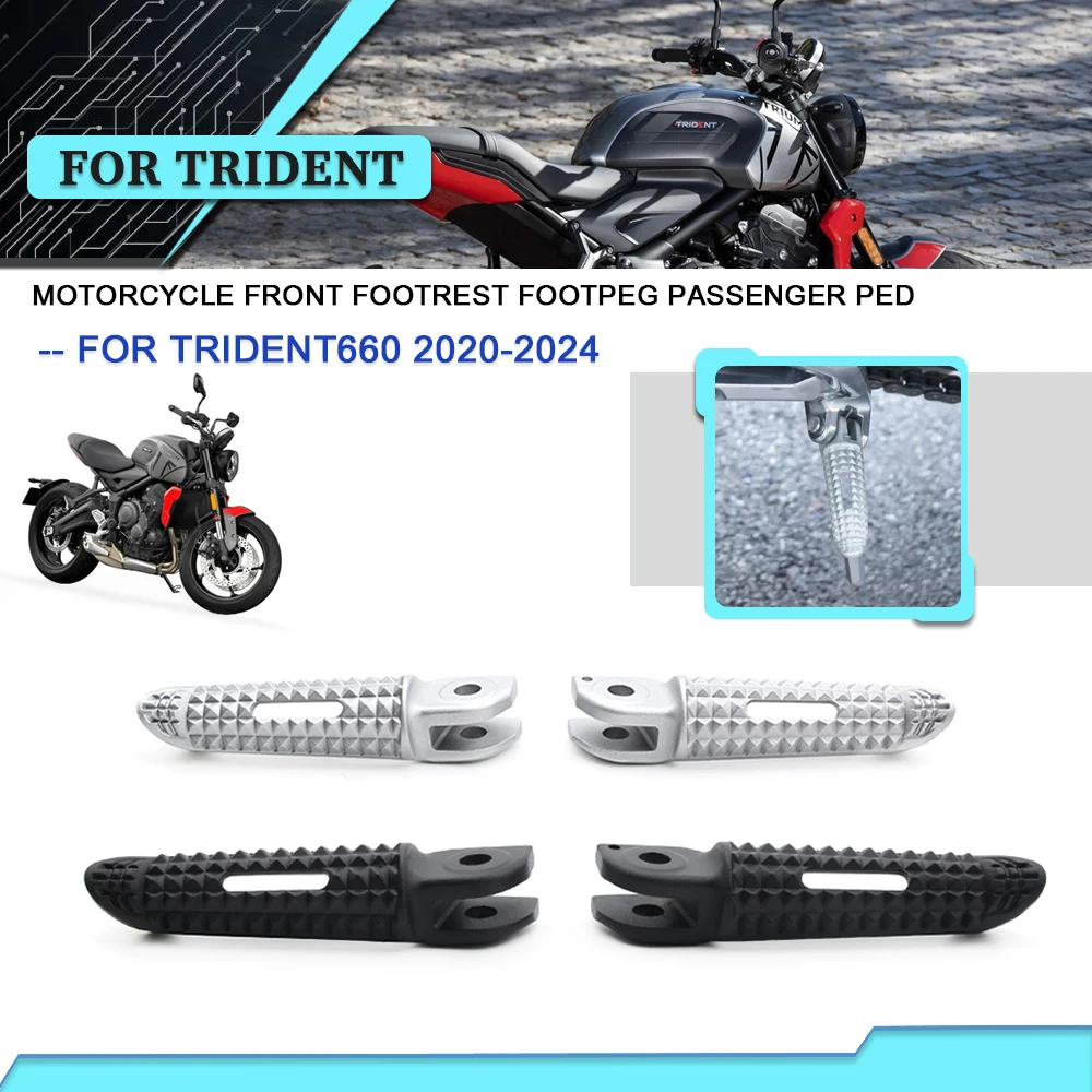 Motorcycle Front Foot Peg Footrest For Trident 660 2021-2024 Aluminum Footpegs Foot Rests Pedal Trident660