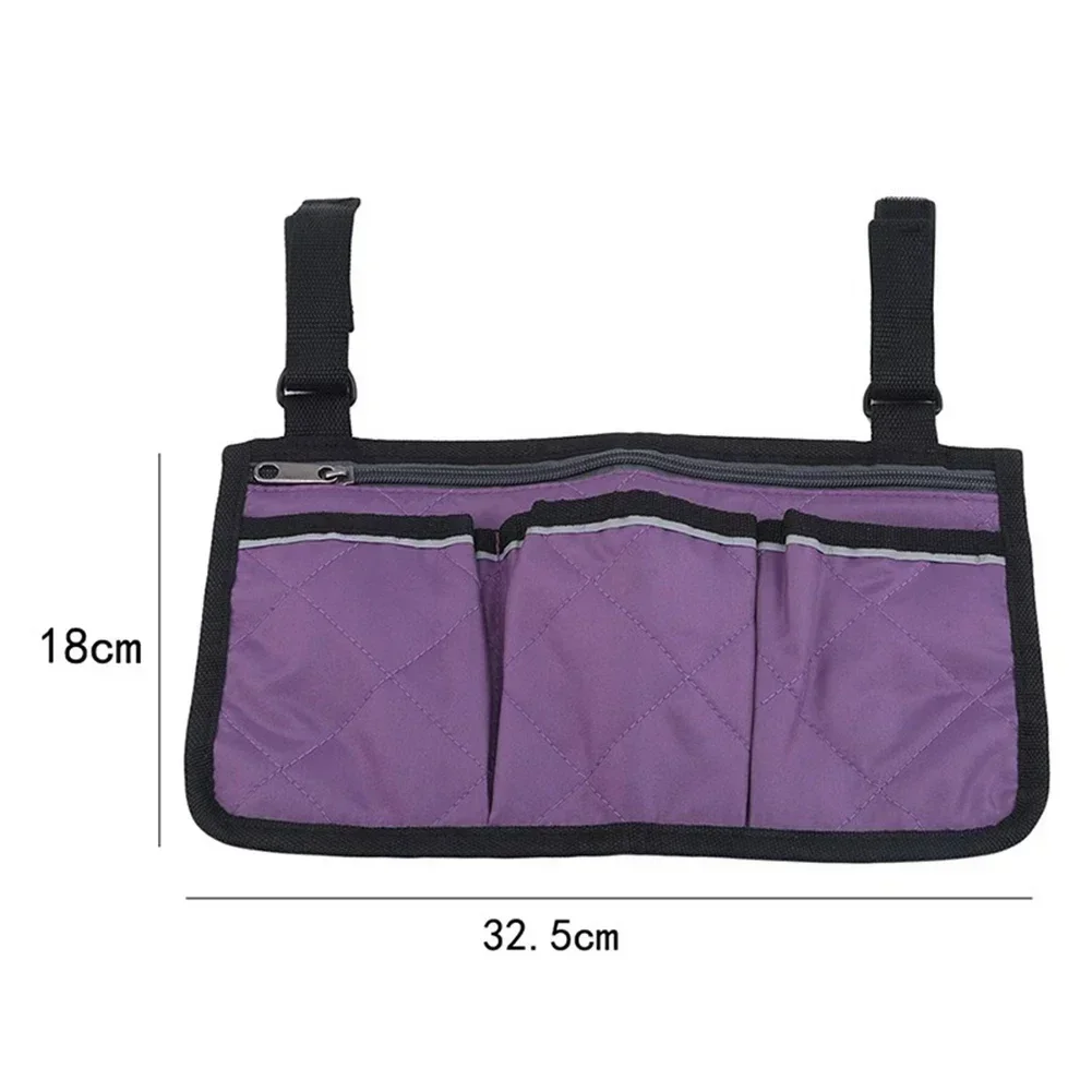 Outdoor Chair Armrest Hanging Bag Camping Chair Side Tools Storage Pouch Resealable Food Packaging Organizer Multiple Pockets