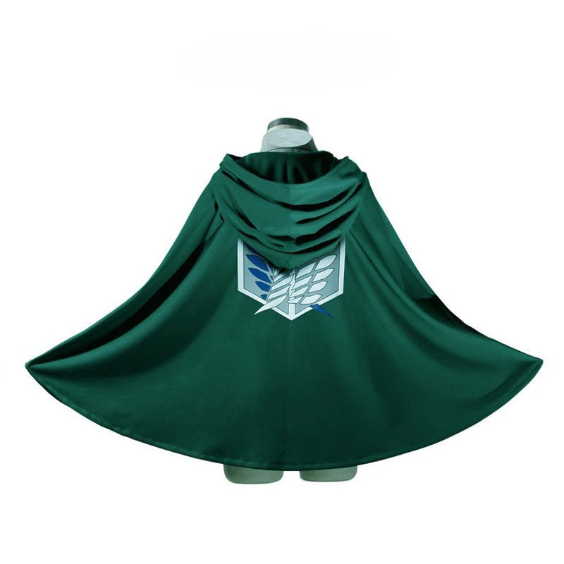 

Anime Cosplay Costume Hoodie Attack on Titan Cloak Shingeki No Kyojin Scouting Legion Green Cape Fashion Kawaii Men Clothes Gift