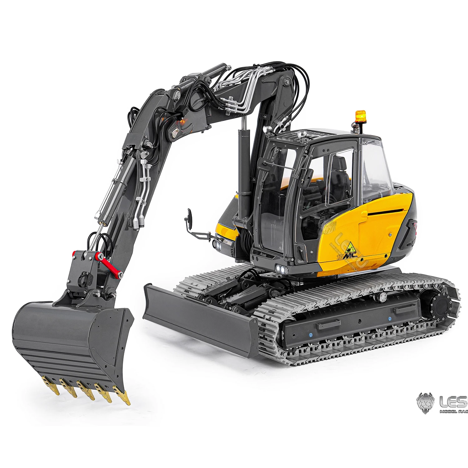 LESU RC Bagger 1/14 Aoue-15MC Kettenbagger 4+5 Ventil hydraulischer RC Bagger Baumaschinen Metallmodell Spielzeug