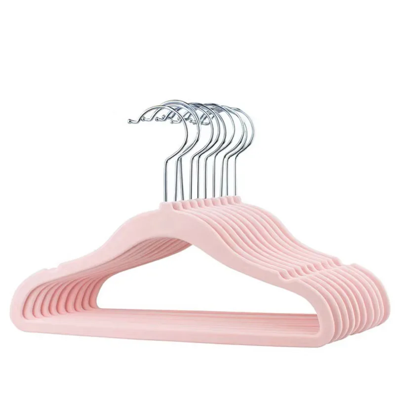 

10pcs 30CM Baby Toddler Velvet Clothes Hanger Non-slip Drying Clothes Pants Storage Organizer Coat Rack Wardrobe Space Save