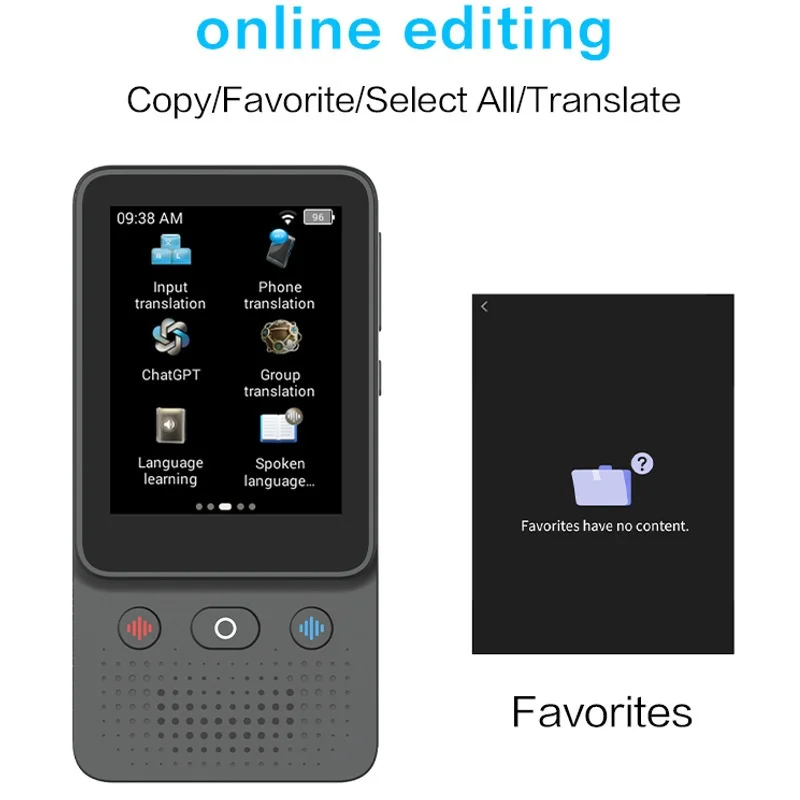 T21 Accurate offline intelligent translator to take text and voice photos of meetings abroad