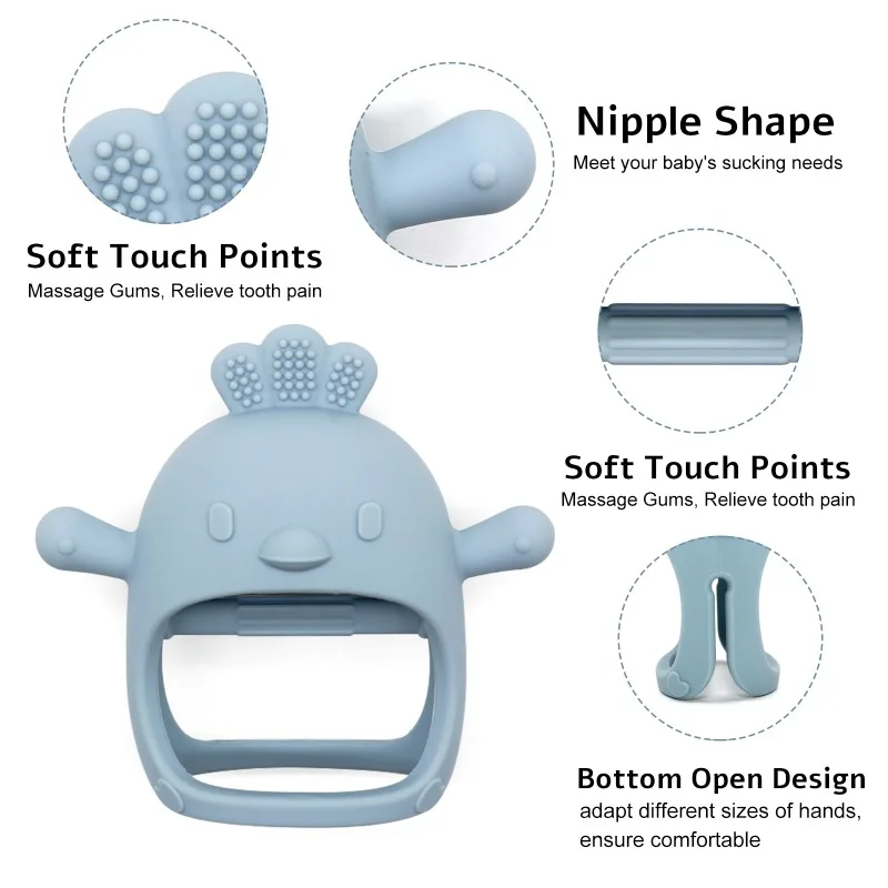 Jouets de dentition en silicone pour bébé, sucettes d'allaitement, cadeaux de soins dentaires pour nouveau-né TeWindsor, jouets pour bébé, ChFukToys