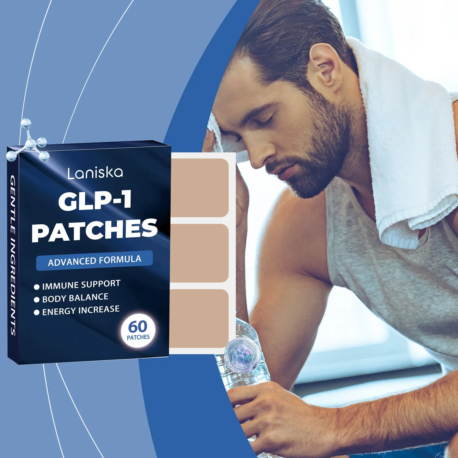 

60 Glutathione Transdermal Patches Activate Body Energy Detox Enhance Concentration Immunity Anti Fatty Liver Care Sticker