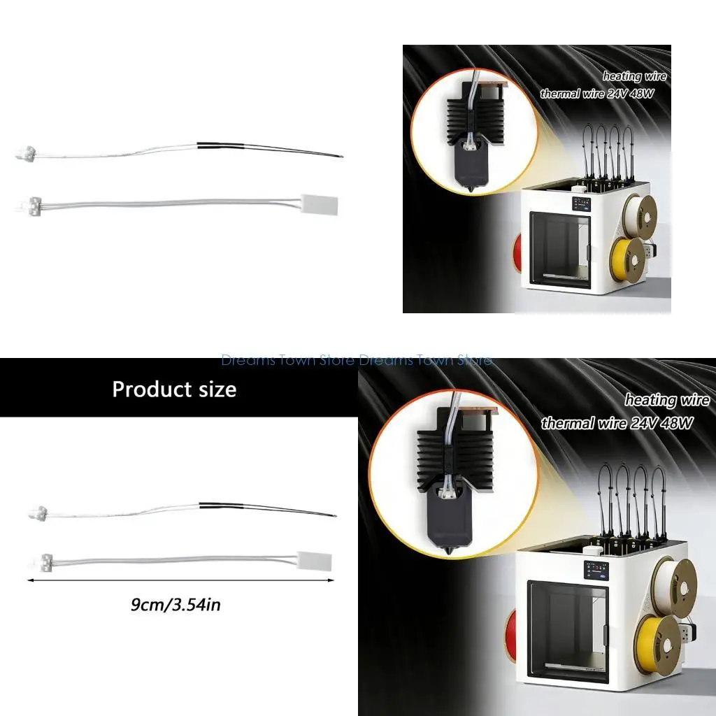 HX6A Professional 24V 48W Heater Wire With Thermally Sensing Cable For U1 3D Printing Replacement Accessories
