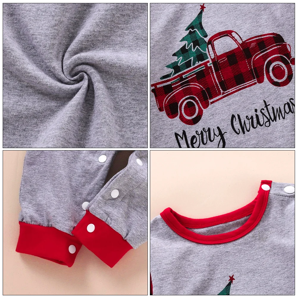 

1Pcs Christmas Tree Car Baby Romper Comfortable Cotton Infant Clothing Festive Wear Baby Romper Infant Clothing