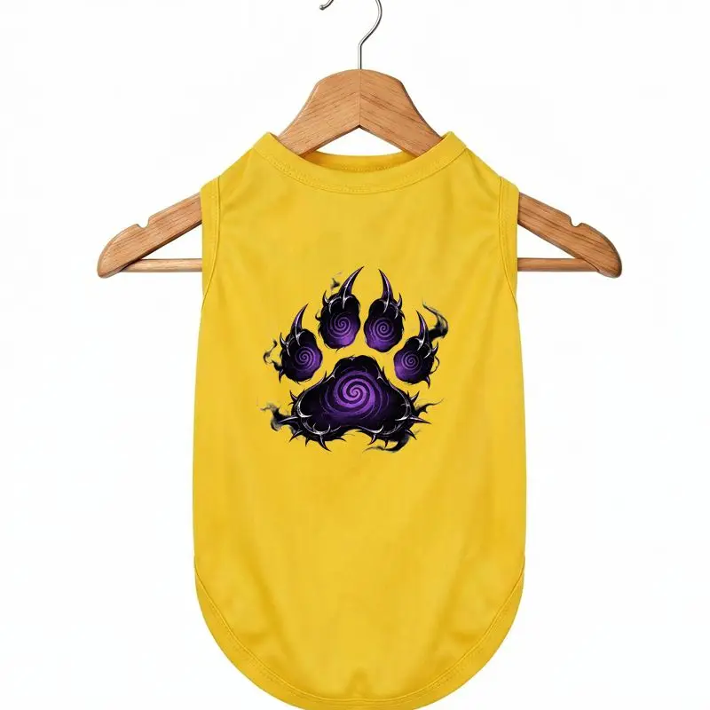 

Cool Paw Print Dog Summer Vest, Breathable Pet Clothes, Small Medium Dog Apparel