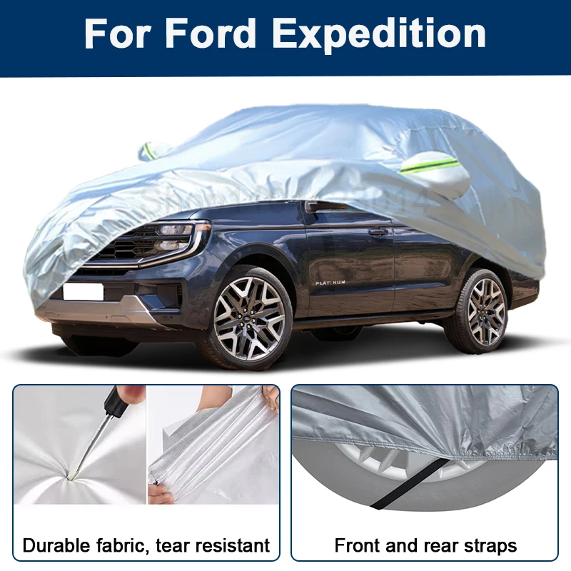 

Outdoor Full Car Cover For Ford Expedition with Reflective Strips Waterproof Snowproof Dustproof UV Protection Auto Accessories