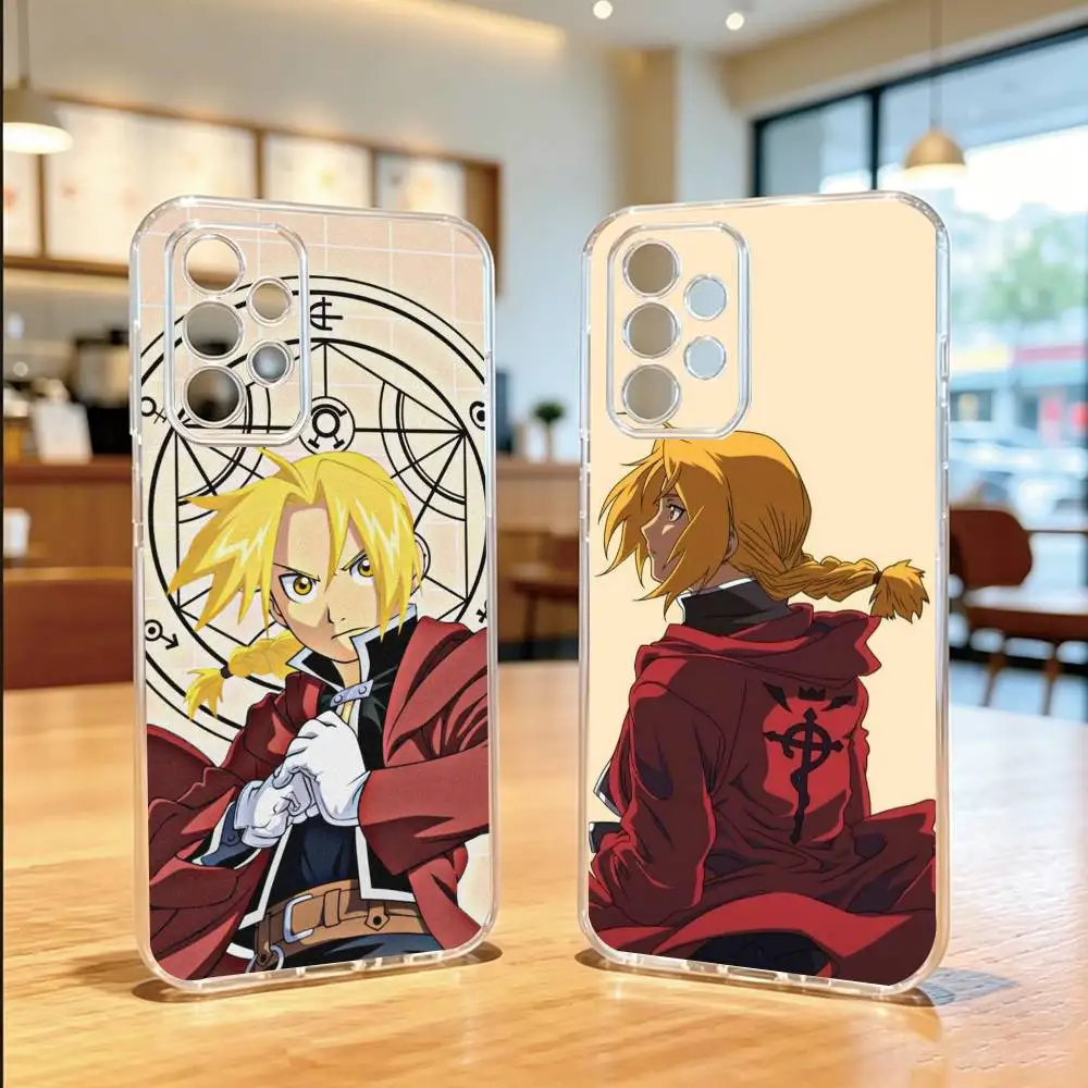 Anime Fullmetal A-Alchemis Brotherhood  Phone Case For Samsung S25,S24,S21,S22,S23,S30,Ultra,S20,Plus,Fe Transparent Cover