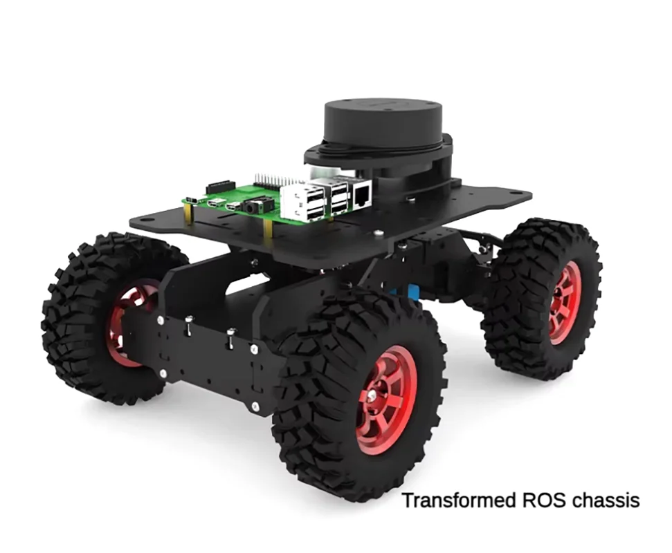Podwozie RC Ackerman z silnikiem Robot Car obsługujący system ROS i kamerę sportową dla Raspberry dla Arduino Robot Car DIY Kit — zdjęcie 5