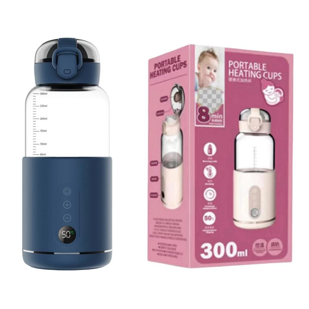 Portable Bottle Warmer For Baby Milk USB Charge 5200/18000mAh Fast Heating 37-55℃ Adjustable Travel Electric Baby Bottle Heater