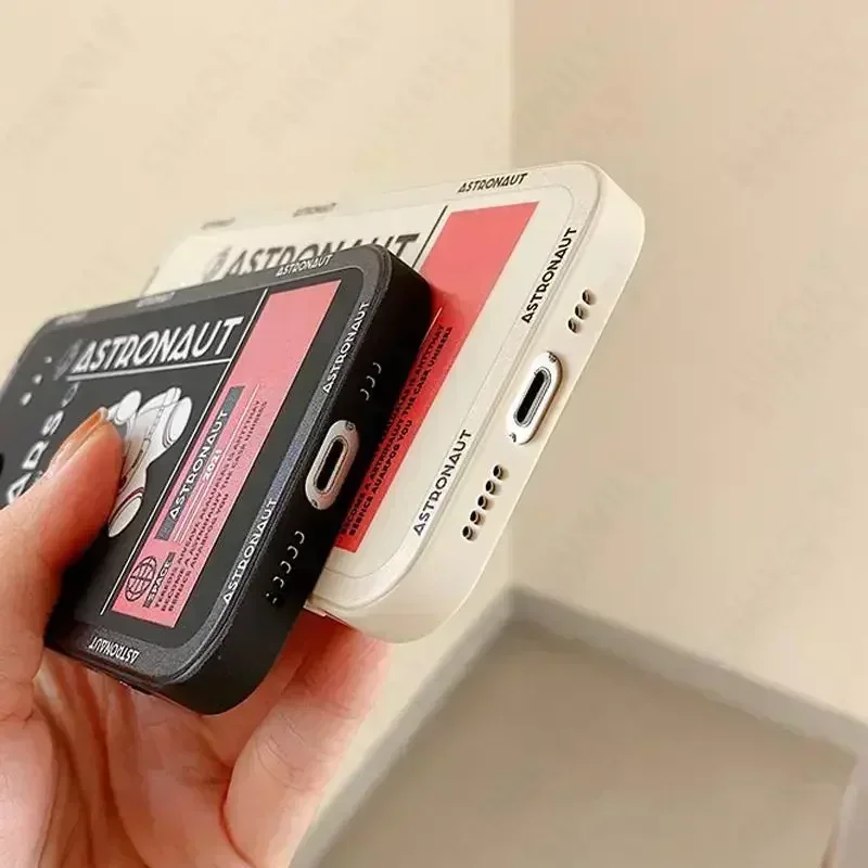 삼성 갤럭시 S23, S24 울트라, S23FE, A55, A54, A53, A35, A34, A25, A15, A14, 5G 만화 실리콘 휴대폰 커버, 귀여운 우주 비행사 우주 케이스