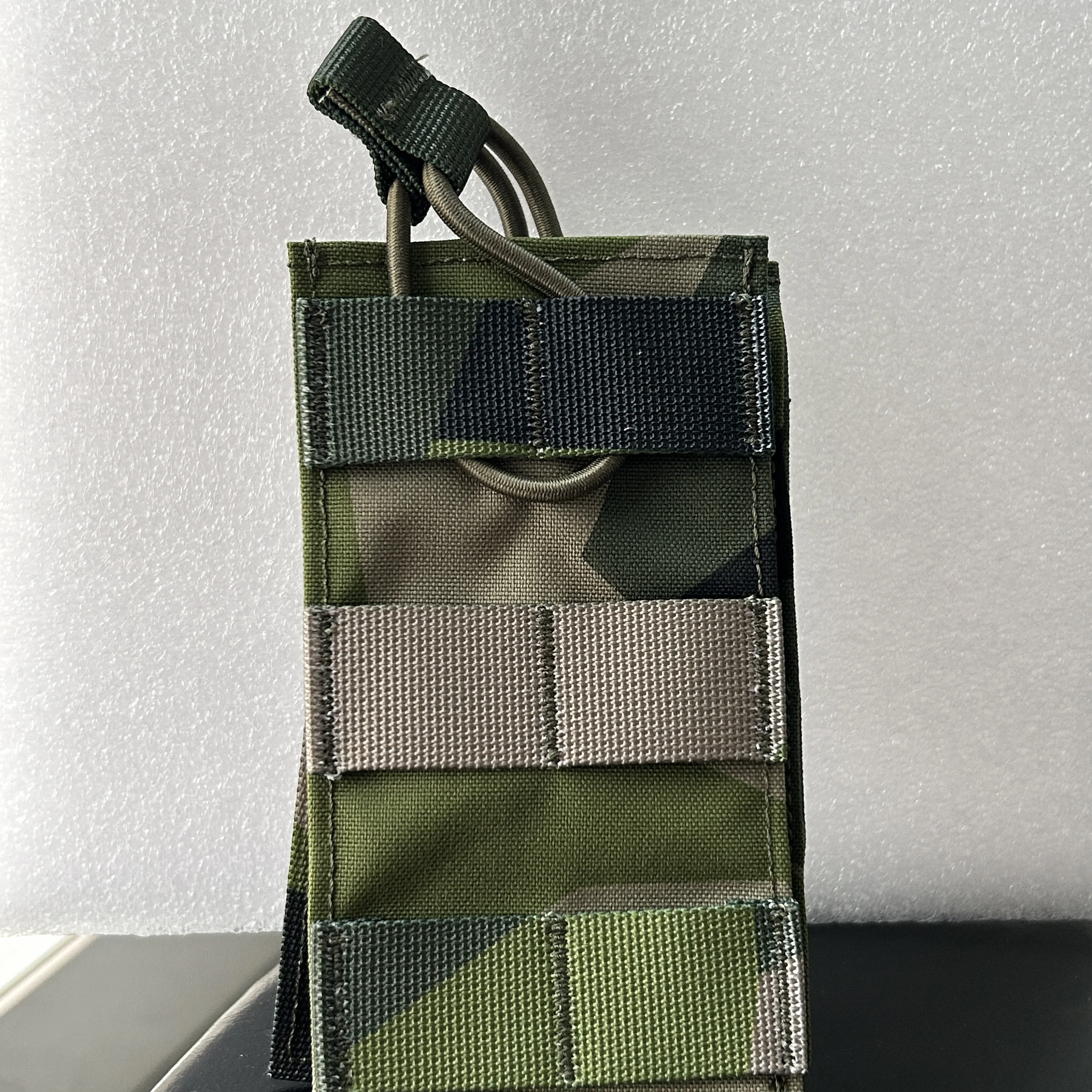 Detachable Swedish M90 Camouflage Fabric Magazine Bag Geometric Woodland Camo Tactical Waist Seal Pouch