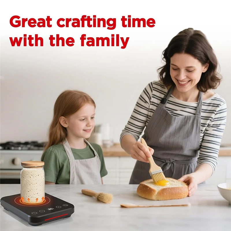 AB43-حصيرة تدفئة العجين المخمر مع 70-100 °   F ترموستات دقيق، وظيفة ذاكرة مؤقت 12 ساعة، جهاز تسخين العجين المخمر، US Plu