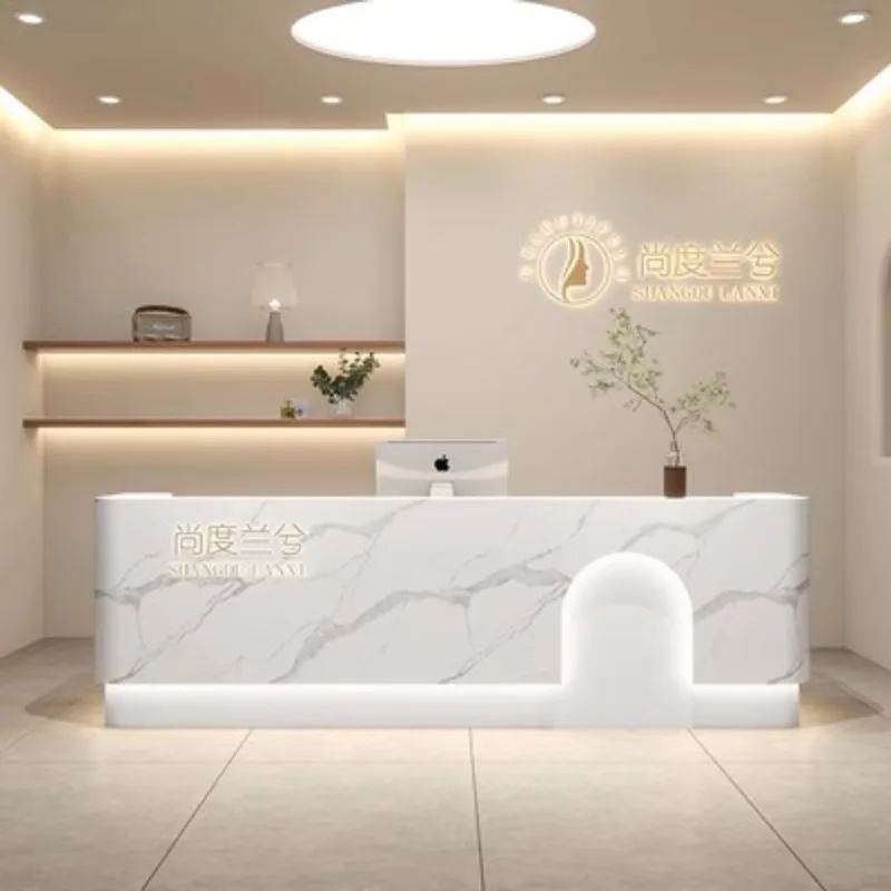 

Register Office Reception Desks Luxury Lectern Beauty Salon White Reception Desks Standing Escritorio Reception Furniture