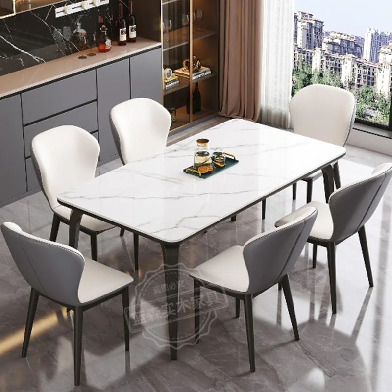 Unique Chinese Style Dining Table Interior Decoration Rectangle Lounge Dining Table Modern Mesas De Comedor Unique Furniture