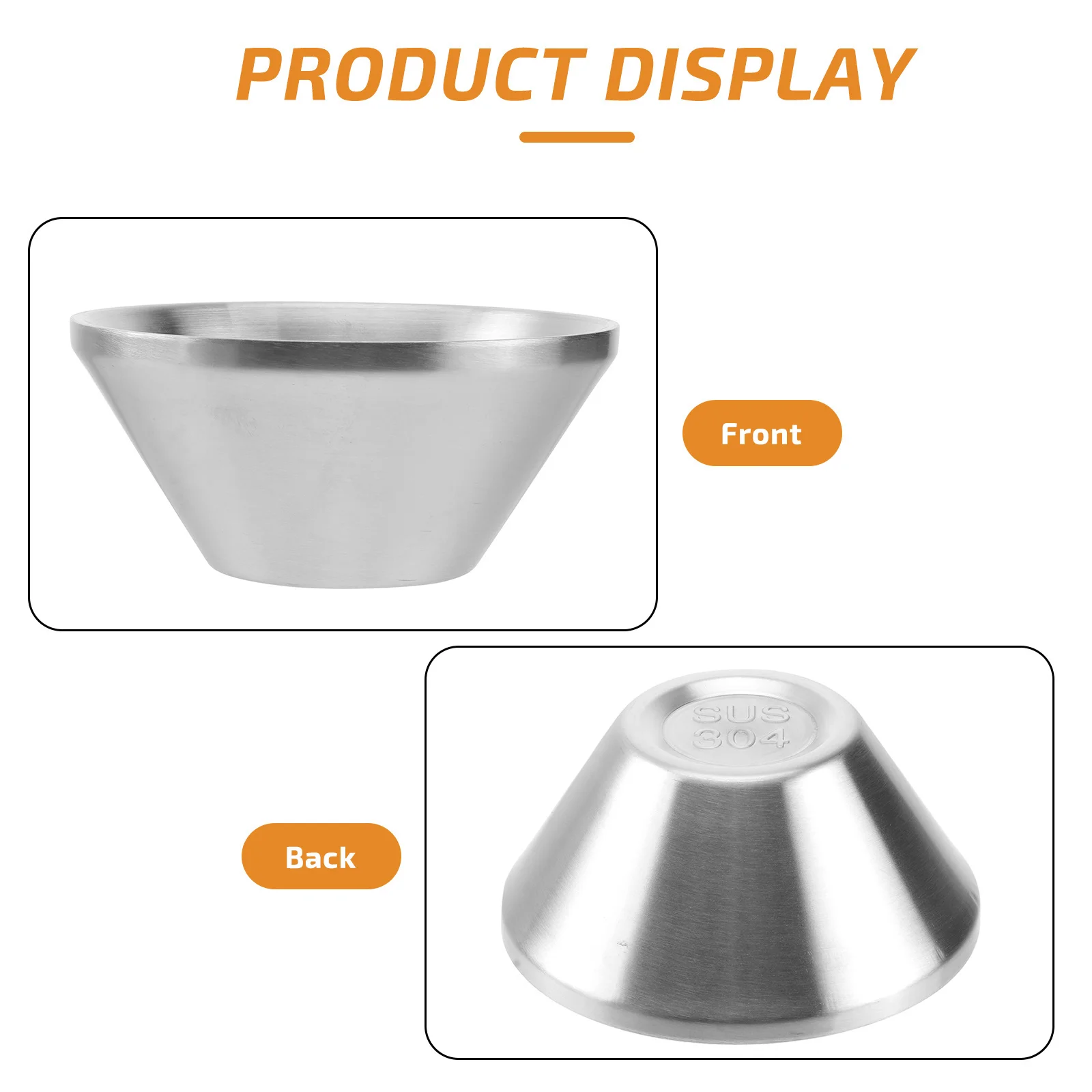 

1pc Double Layer Salad Bowl Stainless Steel 2-Tier Food Container For Rice Noodles Dessert Soup Kitchen Barware Silver