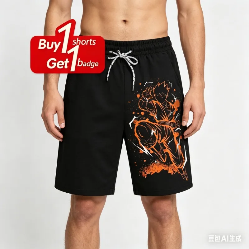 Herren Dragon Ball Goku Bedruckte Sport-Shorts Sommer-Fünf-Punkt-Hose Damen Lässige Gym Schnelltrocknende Strandhose Y2k Kleidung