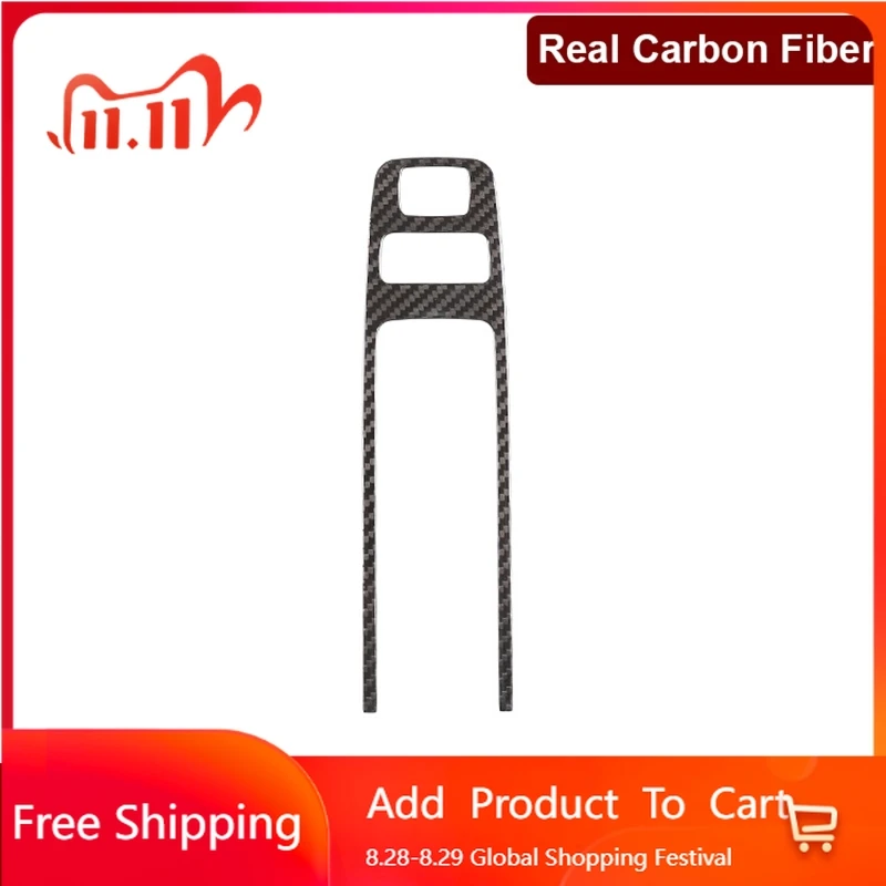 

Внутренние наклейки для Porsche Panamera 971 2017-2023, настоящее углеродное волокно, центральная кнопка автомобиля, передняя часть, декоративная рамка Inte