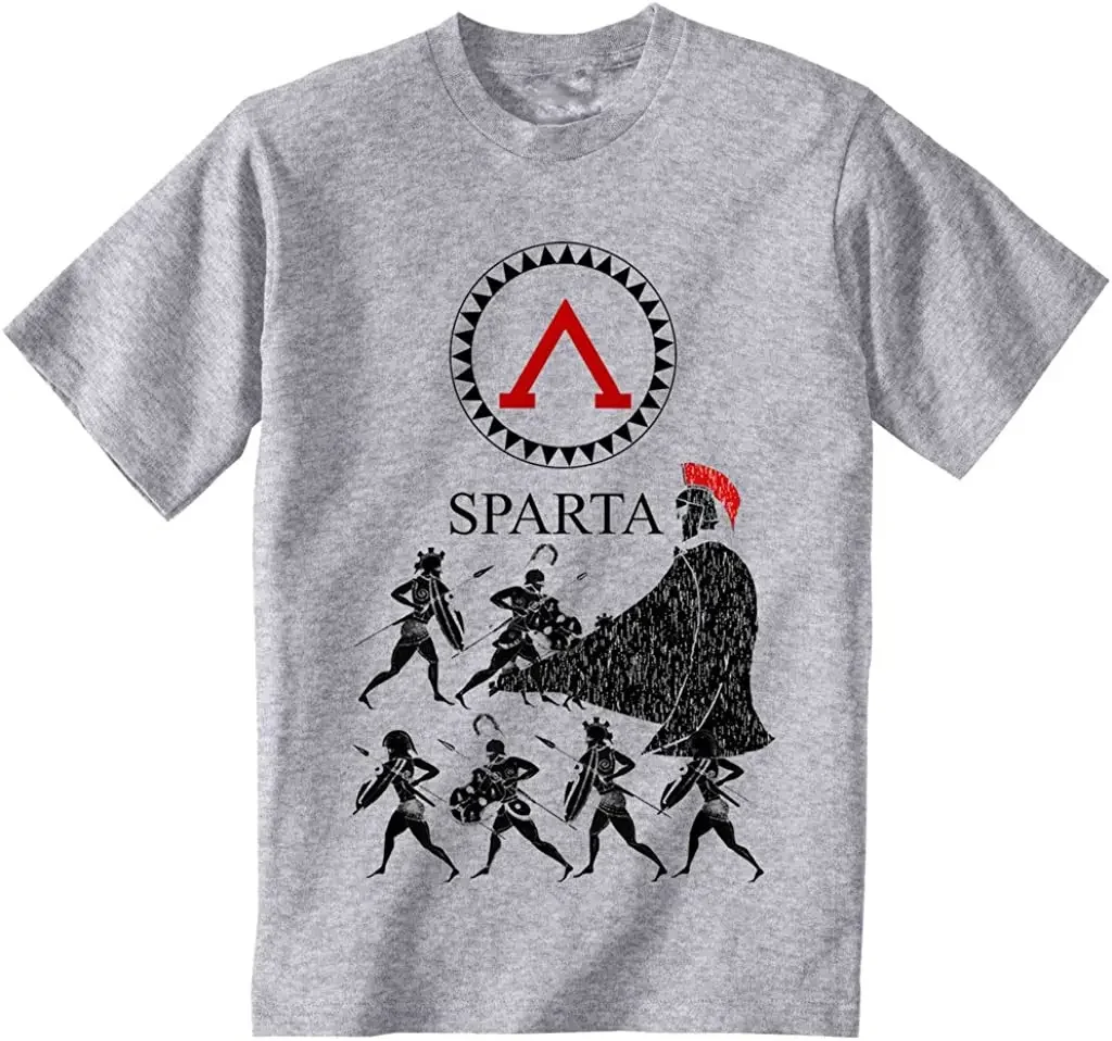 Spartans Sparta Warriors T Shirt New 100% Cotton Short Sleeve O-Neck T-shirt Casual Mens Top