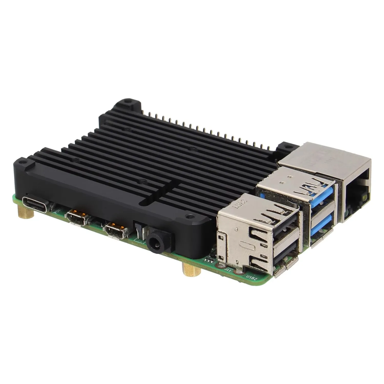 Raspberry Pi 4B Ma Armor Aluminum Heat Sink with Cooling Fan and Copper Pillar