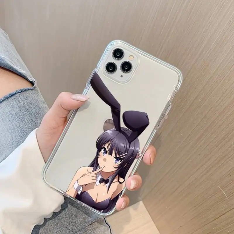 Sakurajima Mai Anime Phone Case For iPhone 13 14 Pro Max XS XR 12 11 Pro 13 Mini 6 7 8 Plus Soft Clear Back Cover