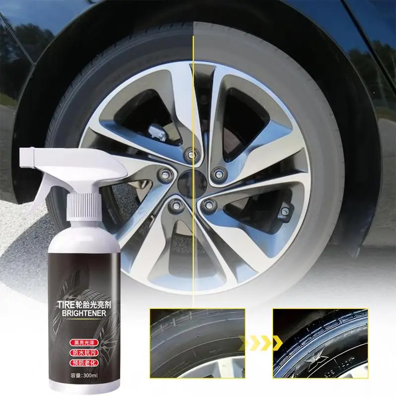 Car Tire Cleaning Spray 300ml Tire Cleaning Agent Car Tire Foam For Car Detailing Long Lasting Protection Keep Tires Looking