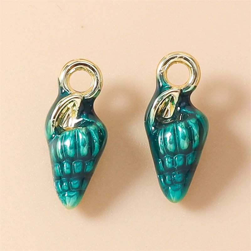 5 Stück 5x13mm Niedliche Bunte Emaille-Muschel-Anhänger für Schmuckherstellung, Halsketten, Ohrringe, Armbänder, DIY-Bastelzubehör – Detail 9