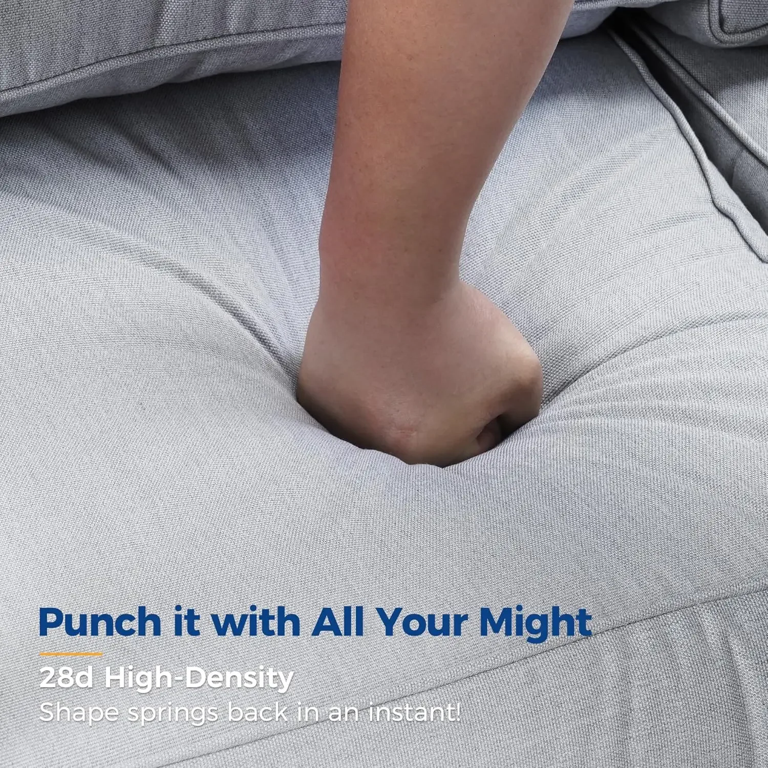 [Limited Stock, Buy Now!]Patio Furniture Aluminum Sofa, All-Weather Outdoor 3 Seats Couch, Black Metal Chair with Light Grey Cus