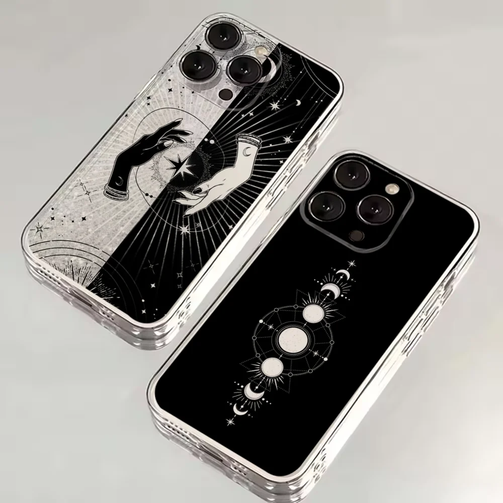 

Witches Moon Tarot Mystery Phone Case For iPhone 16,15,14,13,12,11 Plus,Pro,Max,XR,XS,X,7,8 SE,Mini Transparent Silicone Soft