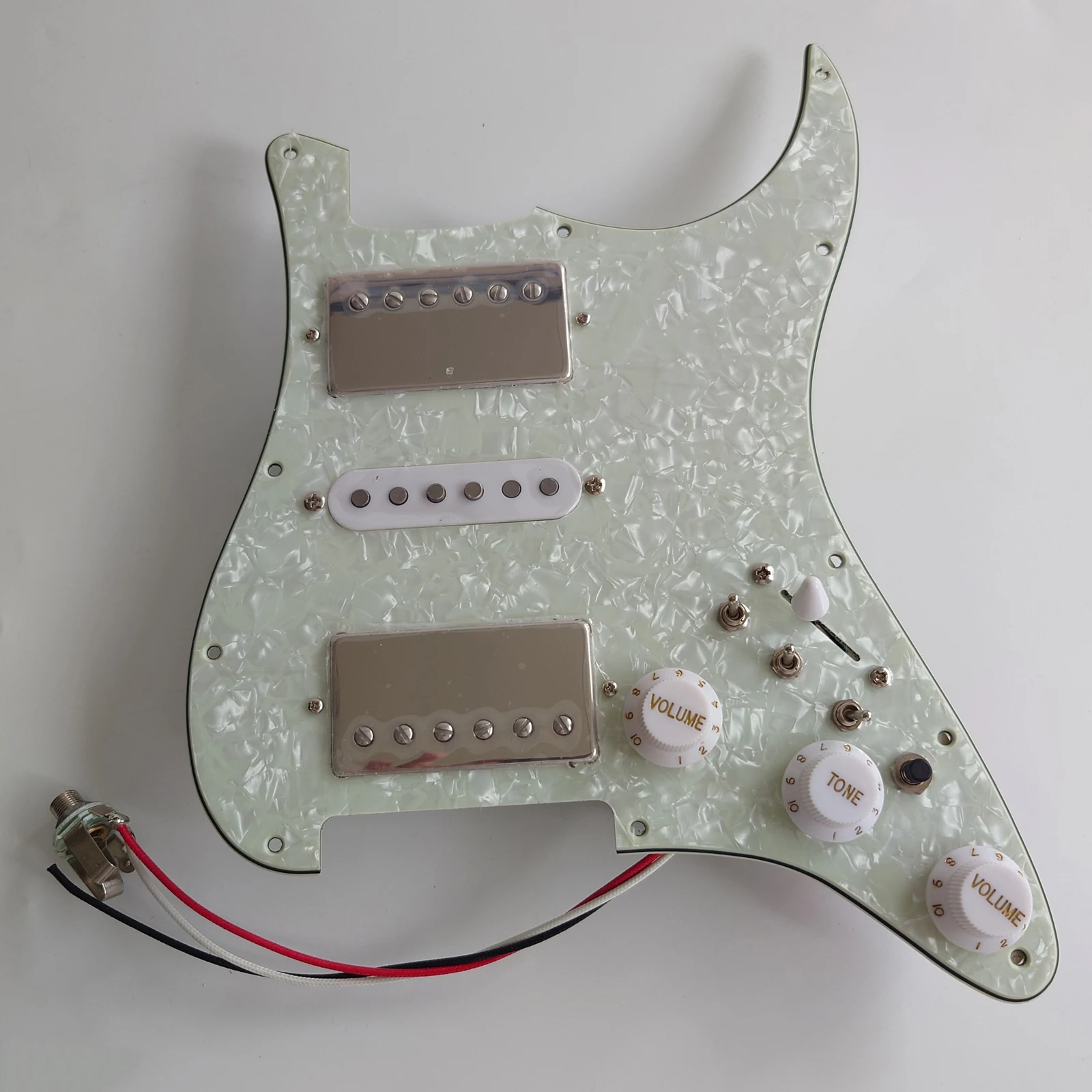 

Guitar Prewired Loaded ST Pickguard with HSH Alnico 5 Humbucker Pickups Set Coil Splitting Switch for ST Guitar Accessoires