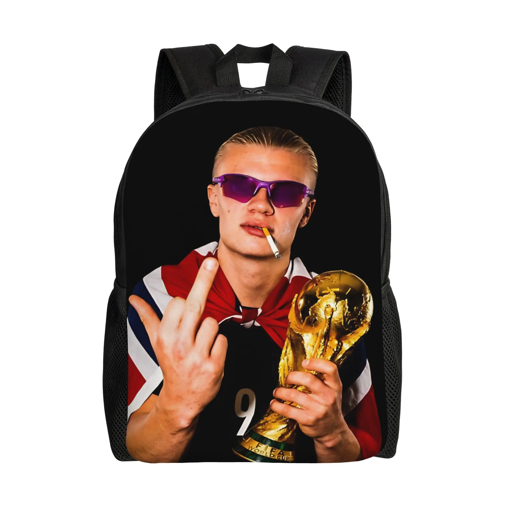 Haaland   Backpack  Cycling Backpacks Girl Casual School Bags Custom Pattern Rucksack