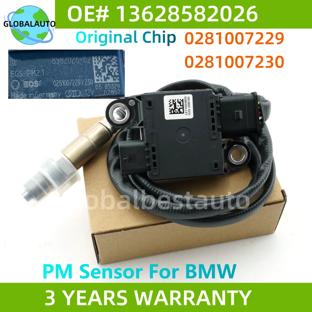 

Датчик твердых частиц (PM-сенсор) 13628582026 8582026 0281007229 0281007230 для BMW 3 5 6 7 8 G11 G12 G20 G21 G30 G31 G32