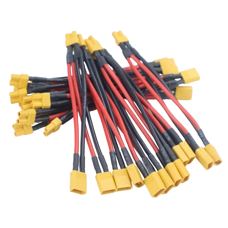 2Pcs / 5Pcs XT30 XT-30 Female/Male Parallel Cable Wire Y Lead 10CM 16AWG Battery Charger Cable for Rc FPV Drone Car Lipo Battery