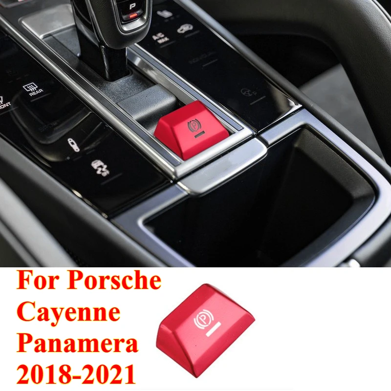 

1PCS Car Styling P Gear Parking Brake Handbrake Decoration Cover for Porsche Cayenne Panamera 2018-2021，Car Interior Accessories