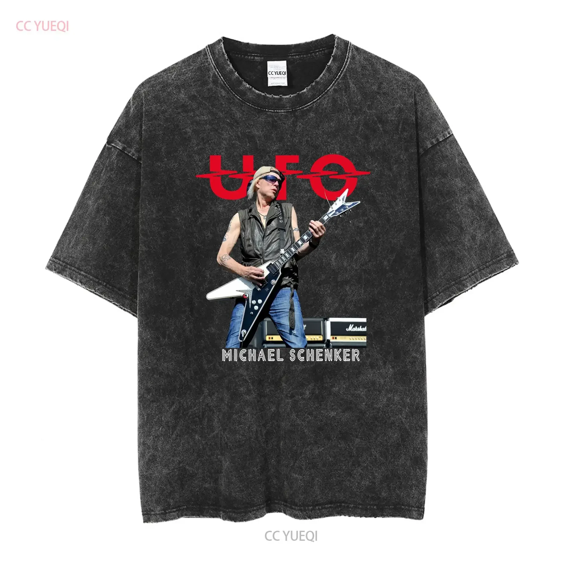Guitarist Michael Schenker UFO graphic Men's T Shirt Size S 5XL USA long or short sleeves vintage Washed Slightly Comfortable
