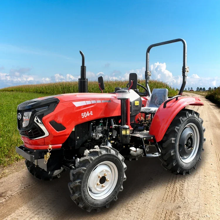 Chine 4WD 50hp Mini tracteur agricole chargeur frontal moteur de pelle rétro 4x4 petit tracteur agricole agricole mini-camions-pour