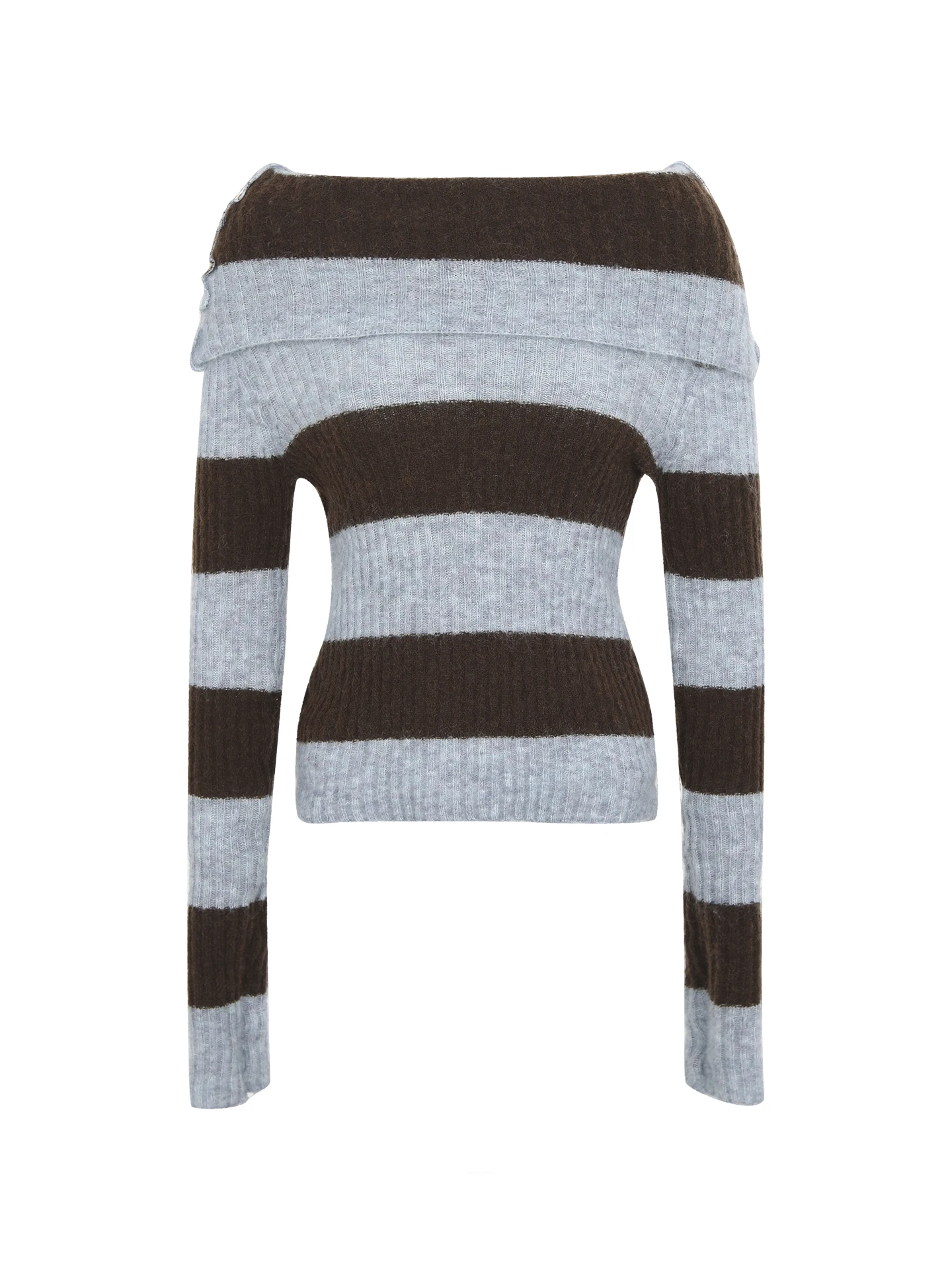 Roter Celebri-Wollpullover für Damen, Lazy High-End Feelings Overhead One-Shoulder, gestrickt, Irt, Herbstsaison, lang, Sve