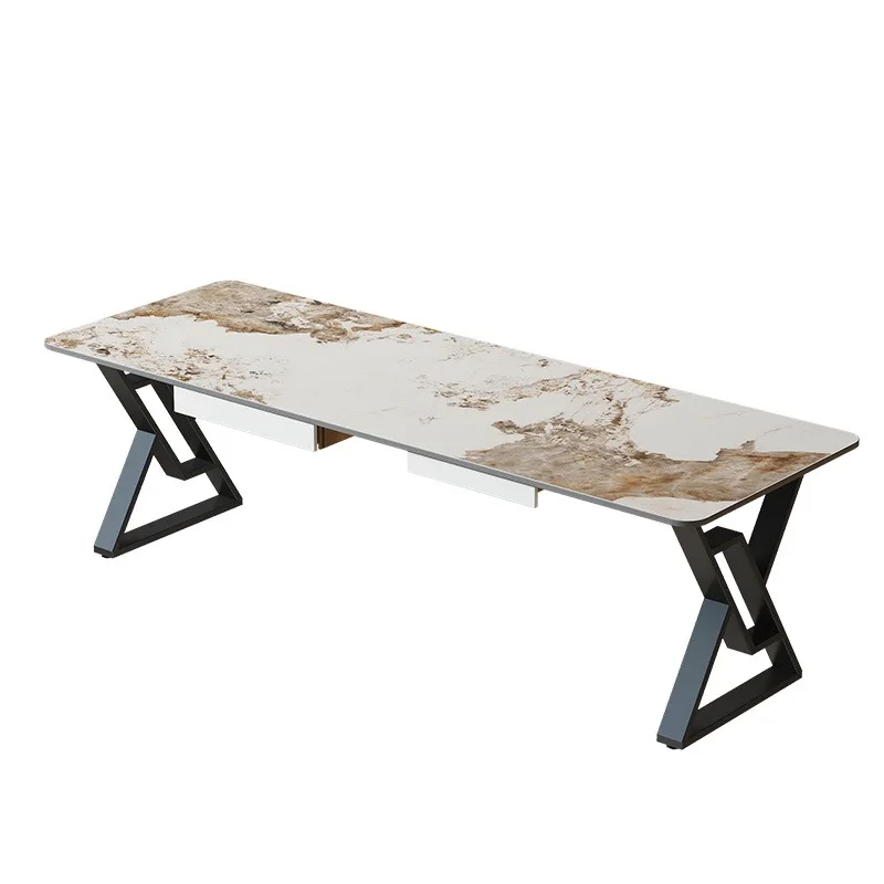 Durable 40cm metal narrow table long table workbench bedside office computer against wall double balcony or small space