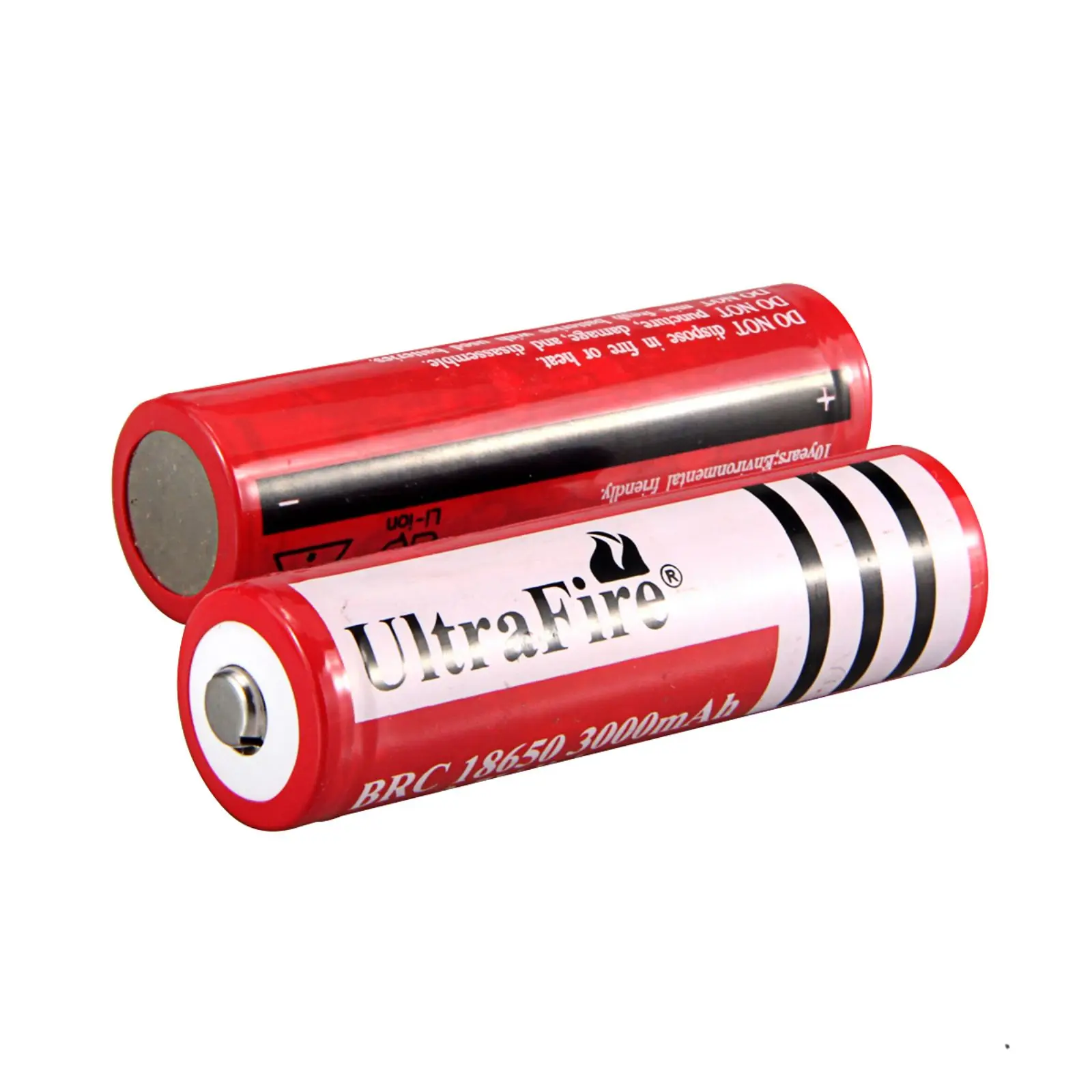 UltraFire 3.7V 3000mAh 18650 Rechargeable lithium Batteries Cells without PCB for Flashlight Mouses Toys Actual capacity 1200mAh