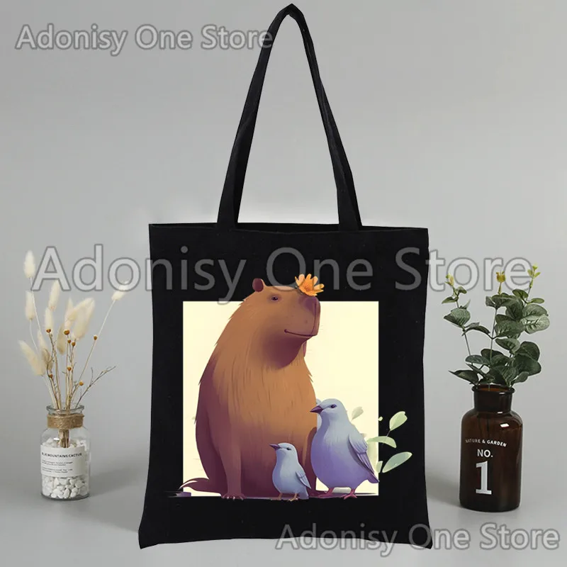 Capivara-Bolsa de ombro customizável para mulheres, bolsas de grife, sacola de compras, mercearia casual