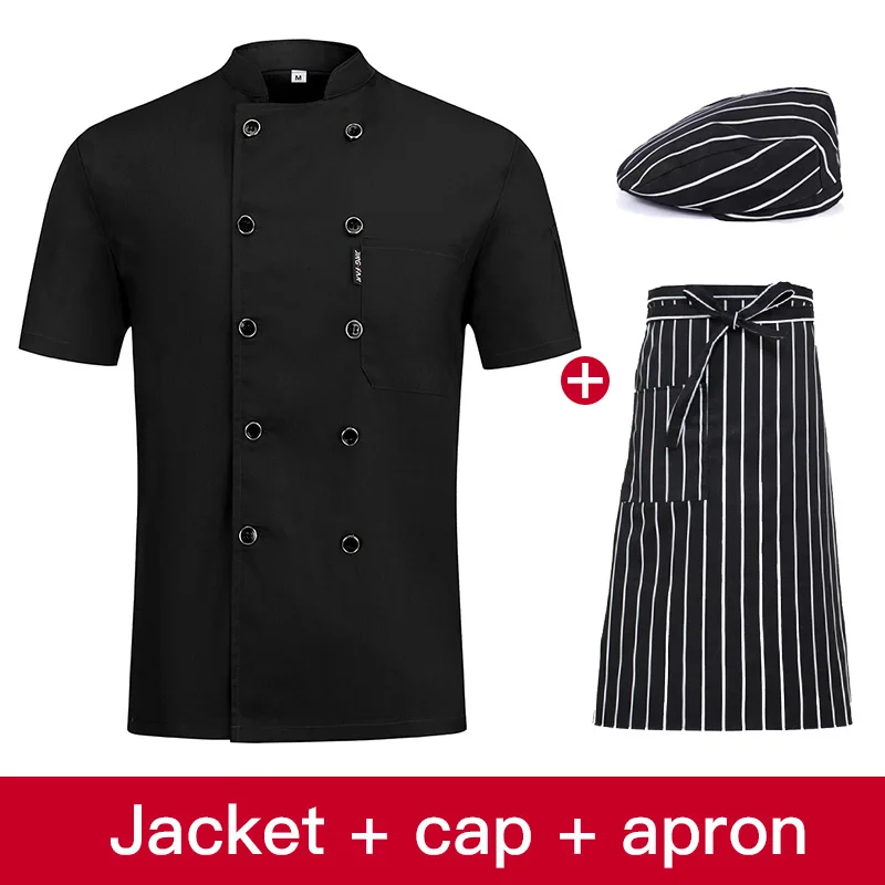 Witte Hoge Kwaliteit Double Breasted Chef Uniform Restaurant Hotel Keuken Catering Jassen Kookcafé Werkkleding Chef-Kok Kleding