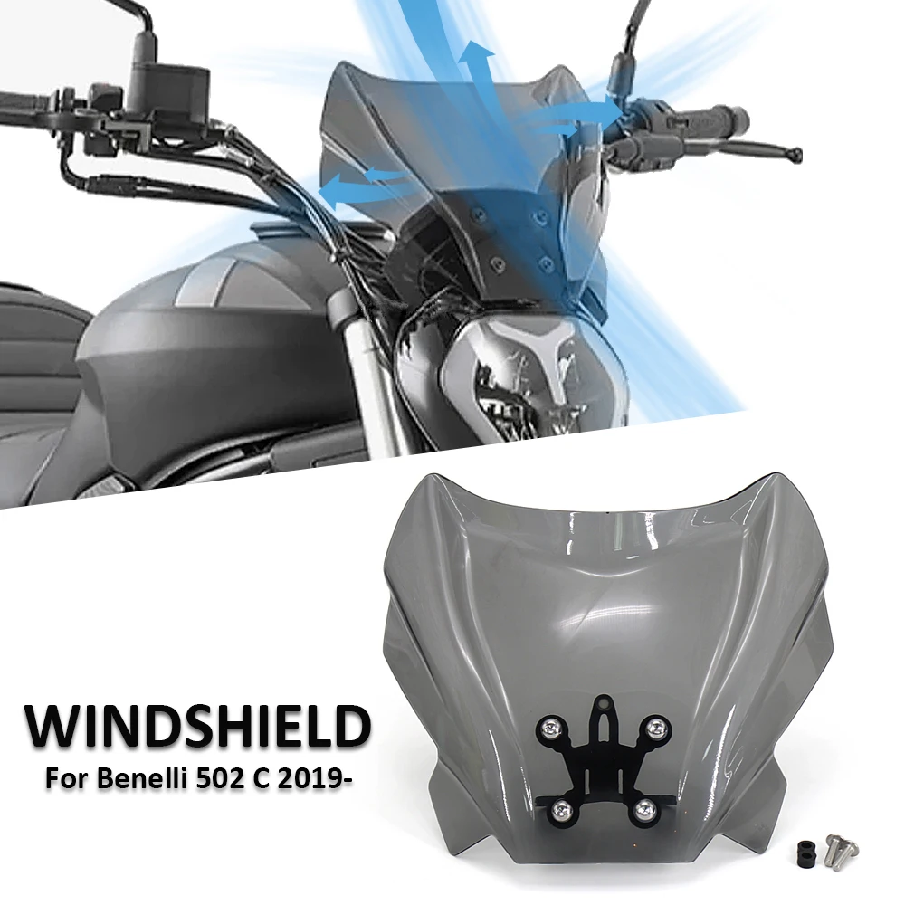 

Wind Shield Deflector 2019 2020 2021 For Benelli 502 C 502C 502c NEW Motorcycle Front Windscreen Windshield Screen Protector