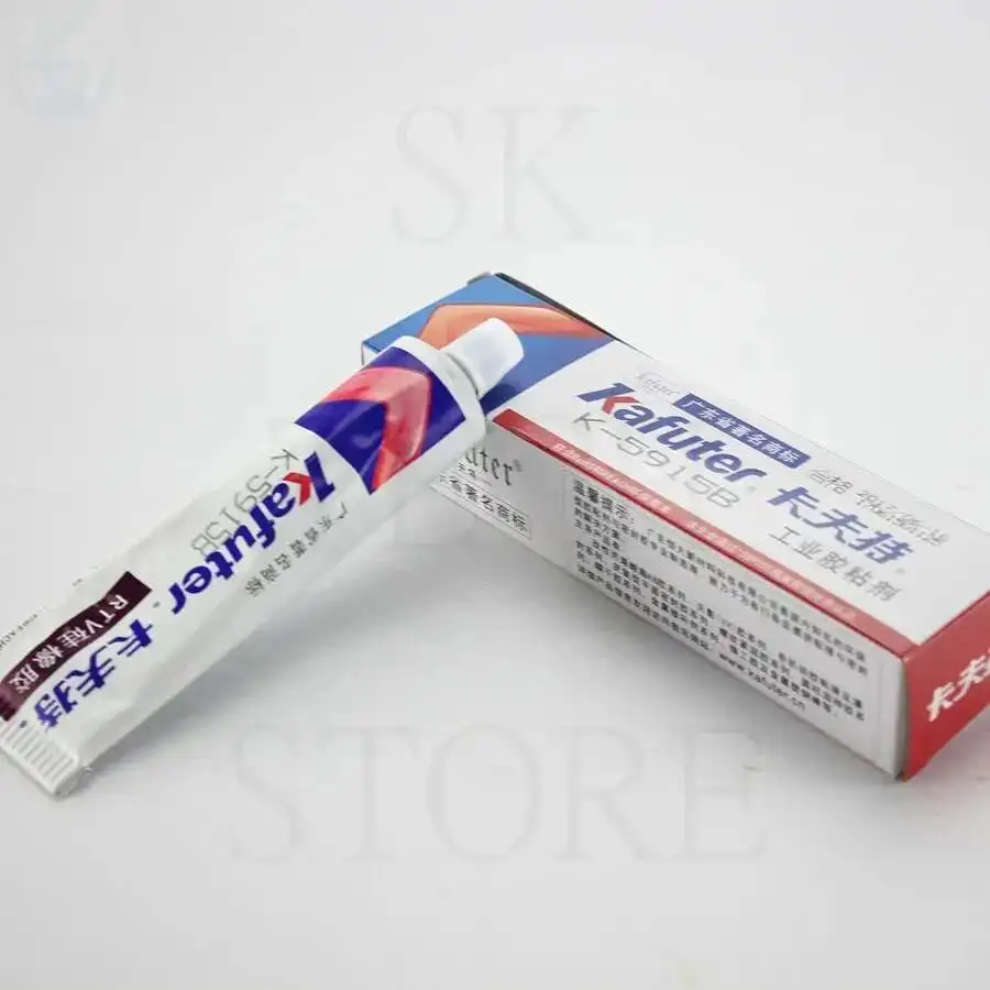 Kafuter جودة عالية حقيقية 100g أسود سريع التجفيف مقاومة للحرارة ختم لاصق الصناعية ختم لاصقة