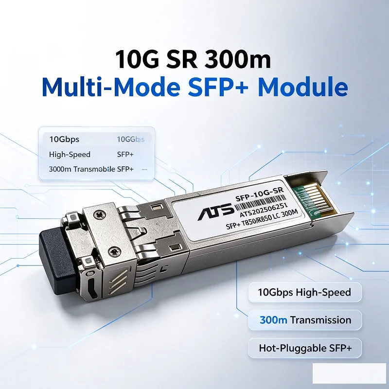 10G SR SFP+ LC Transceiver,10G 850nm MMF Multimode SFP Module, up to 300m for Cisco SFP-10G-SR,Ubiquiti UniFi，Mikrotik，TP-Link