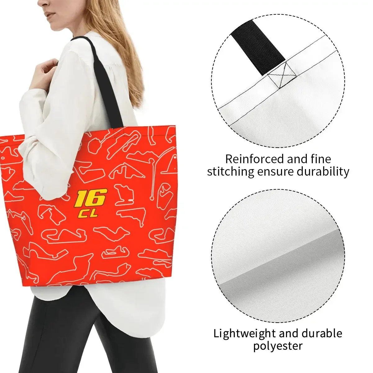 Leclerc Schaltkreise Muster Sportwagen Taschen benutzer definierte Druck Leinwand Shopper Schulter Einkaufstasche große Kapazität langlebige Handtasche