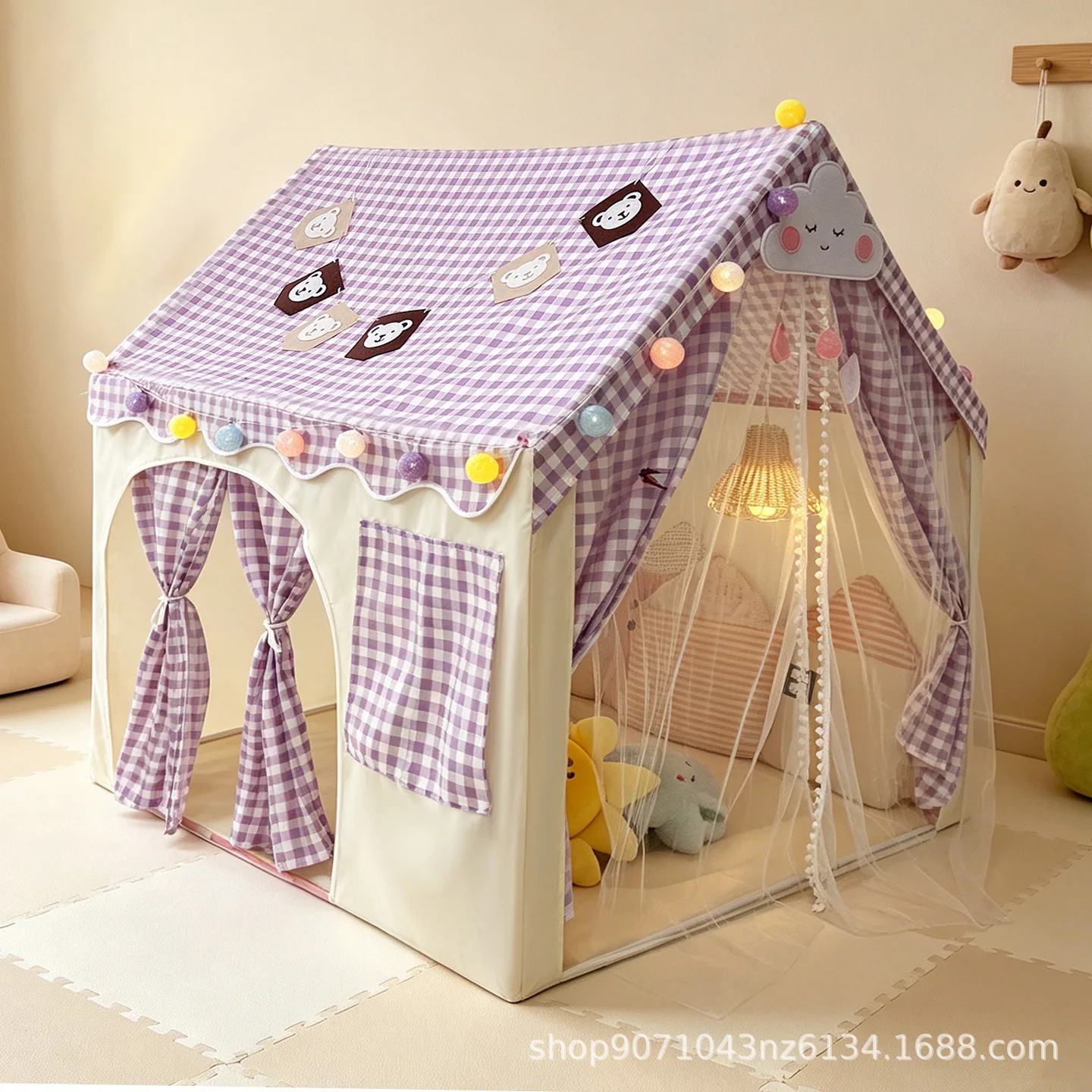Kids tent indoor household girl princess play house bed small house castle baby girl play house toys