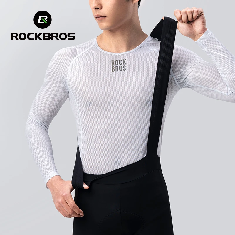 ROCKBROS Men\'s Bicycle Jerseys Summer Long Sleeve Base Shirts Quick Dry Sports Underwear Tops Male MTB Road Bike Bicycle Jackets