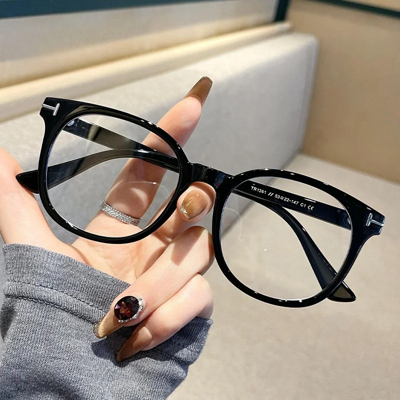 Women\'s New Face-Looking Small Glasses Frame Face without Makeup Gadget Plain Glasses Men\'s Fashion Degrees 0-6.00